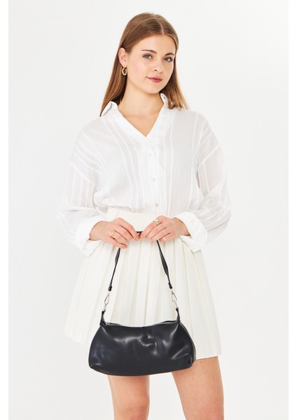 Lumira Siyah Mini Baget Kadın Omuz, Kol ve El Çantası