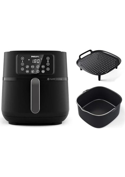 Geniş 7,2l Airfryer, Rapid Air Teknolojisi, Çok Renkli, Pişirme ve Izgara Fonksiyonu