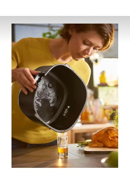 Geniş Kapasiteli Airfryer Siyah, Sağlıklı ve Pratik Pişirme Cihazı