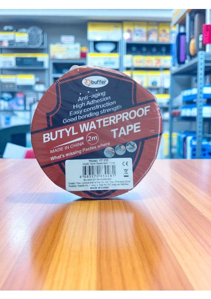 2 mt Yüksek Sıcaklık Dayanan Su Geçirmez Çatı Duvar Çatlak Onarıcı Yapışkan Bant Folyo