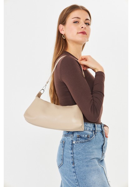 Lumira Bej Mini Baget Kadın Omuz, Kol ve El Çantası modelleri