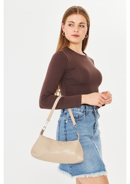 Lumira Bej Mini Baget Kadın Omuz, Kol ve El Çantası indirimleri