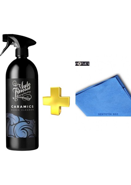 Caramics Glass Cleaner - Seramik Içeren Nano Cam Temizleme 1lt. + Cam Bezi Hediyeli