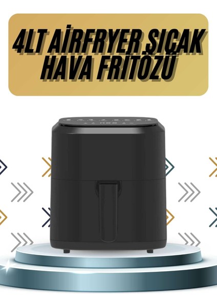 4l Renkli Airfryer Hazneli Yağsız Fritöz Taşınabilir Fırın Işlevli