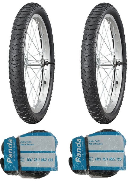 Irc 16 Jant 16X2.125 Mb-7 Bisiklet Dış Lastiği x 2 Adet + Panda Iç Lastik Seti