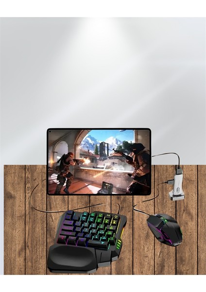 Sepetim Yüksek Performanslı Mobil Oyun Aksesuarı – 5 Parçalı Klavye Mouse Dönüştürücü Set indirimleri