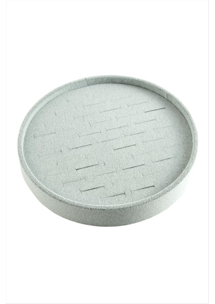 Msa-Shop Yuvarlak Ahşap Anfora Kumaş Yüzüklük 20 Cm-Yeşil