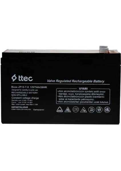Ttec Base 12V 7AH Bakımsız Kuru Akü fiyatları