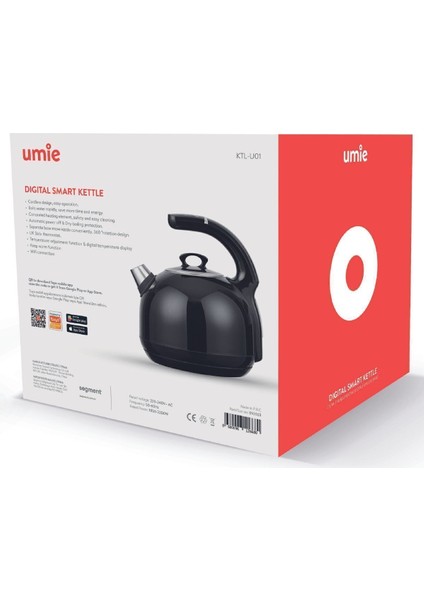 Dijital Gösterge, 1.7l, Wi-Fi ve Bluetooth, Dokunmatik, Akıllı Su Isıtıcı