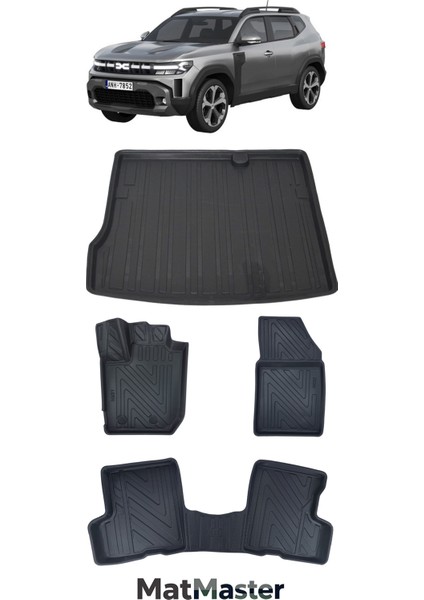 Dacia Duster 4x2 2023 Model 5d Premium Ekstra Havuzlu Paspas ve Bagaj Havuzu Set