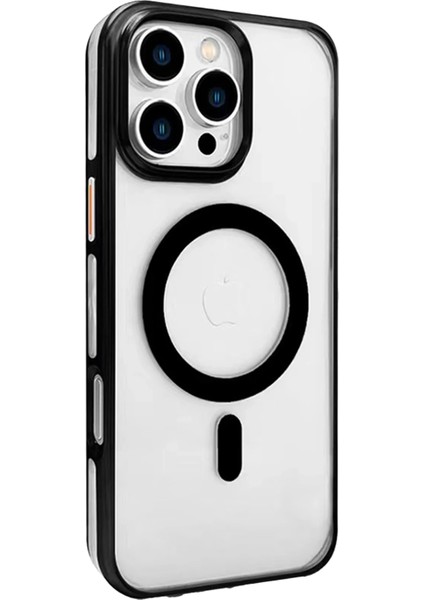 Sepetim Joko Iphone 16 Pro Gleam Pc Sert Magsafe Kılıf - Şeffaf-Siyah