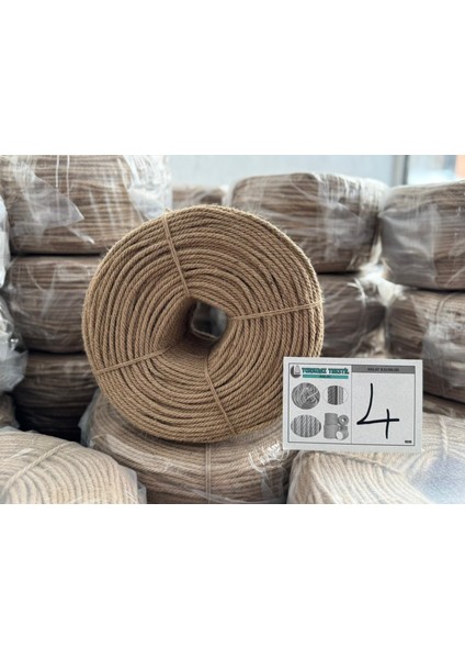 Jüt Halat 4mm 50METRE Jüt , Jüt Halat , Jüt Kendir , Jüt Ip, Doğal Ip