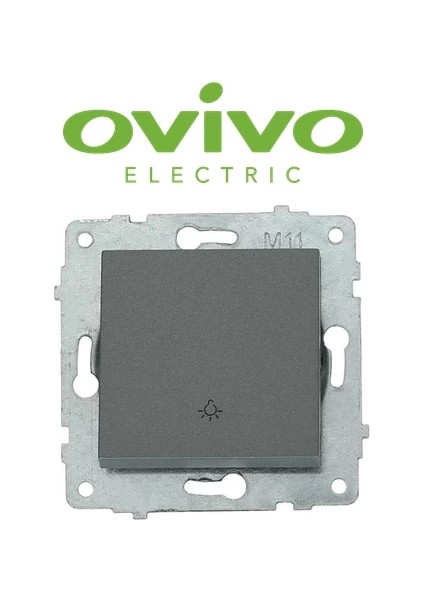 Füme Zil Butonu Light Çerçevesiz Grano - Priz ve Anahtar Için Uyumlu Çerçeve fiyatları