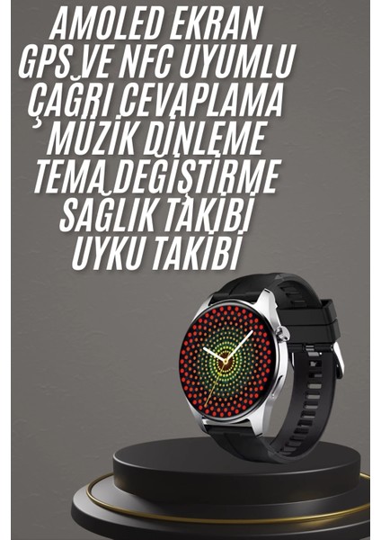 Akıllı Saat 1.5 Inç Amoled Ekran Çift Kordonlu Gps Nfc Uyumlu fiyatları