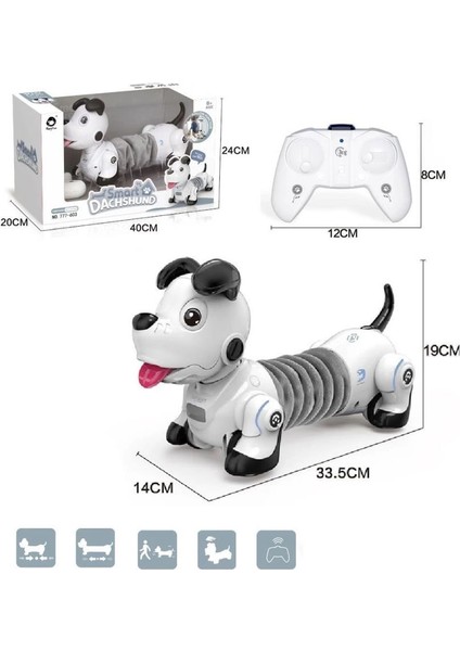 Bfs GL-777-603 Uzaktan Kumandalı Işıklı ve Sesli Sevimli Akıllı Köpek -Vardem Oyuncak