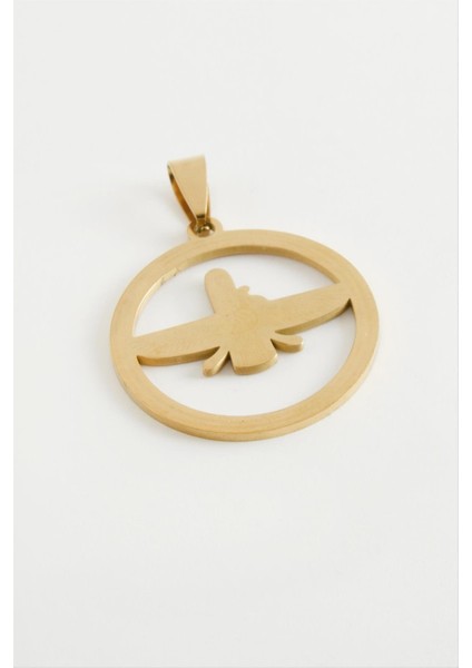 Msa-Shop Anka Kuşu Çelik Kolye Ucu 3 Cm-Sarı