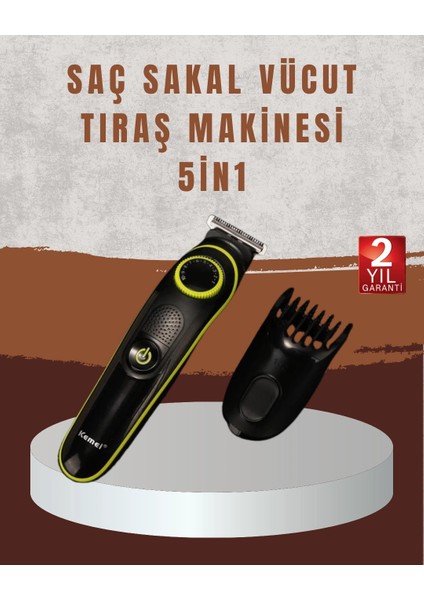 Profesyonel Erkek Saç Sakal Şekillendirme ve Vücut Bakım Seti Şarjlı Tıraş Makinesi