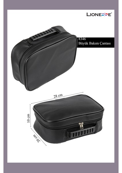 Çok Renkli Büyük Bakım ve Makyaj Çantası 8346, Şık ve Pratik Tasarım