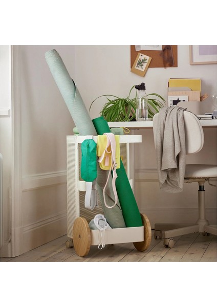 Dajlıen Tekerlekli Servis Sehpası Beyaz 42 x 39 x 65 cm fırsatları