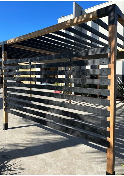 2.4 x 2.4 Metre Braket Seti 4 Ana Direkli Seperatörlü - Gölgelikli Pergole