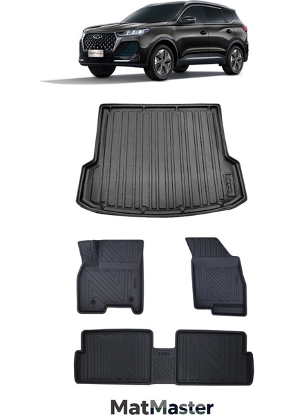Chery Tiggo 7 Pro Max 2023 Model 5d Premium Ekstra Havuzlu Paspas ve Bagaj Havuzu Set
