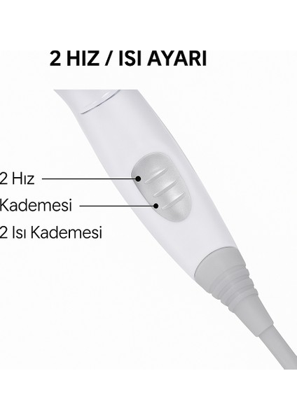 Hyundai 1200W Güçlü ve Katlanabilir Seyahat Tipi Saç Kurutma Makinesi indirimleri