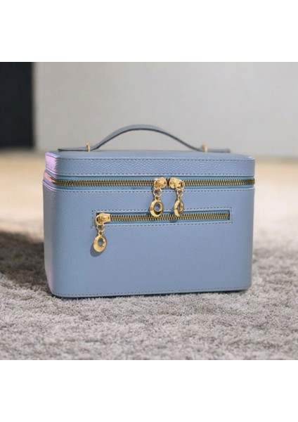 Şık Aynalı Deri Kaplama Kozmetik Çantası, Seyahat ve Günlük Kullanım Için modelleri