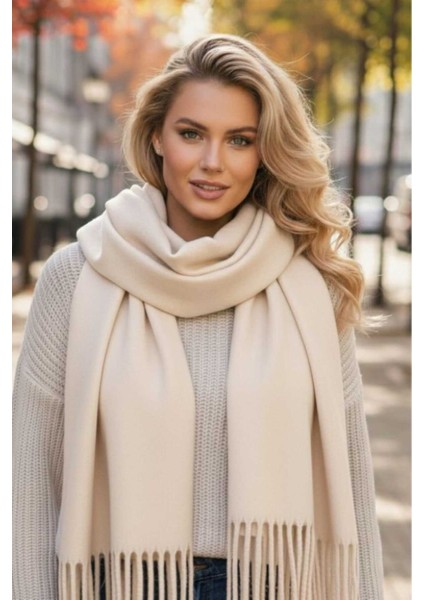 Kadın Yumuşak Dokulu Püsküllü Kışlık Buklet Atkı Şal fırsatları