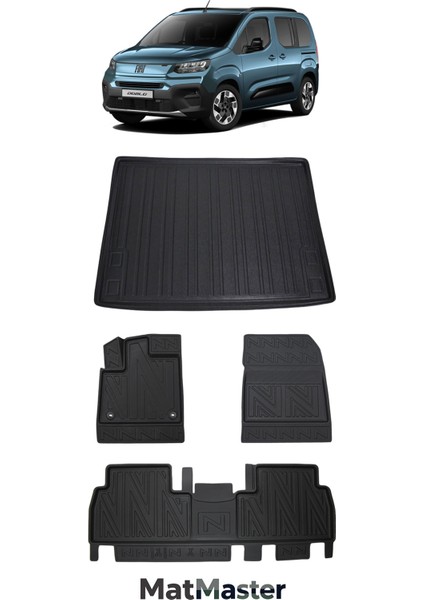 Fiat Doblo 2025 Model 5d Premium Ekstra Havuzlu Paspas ve Bagaj Havuzu Set