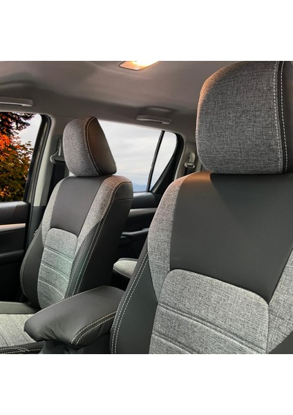 K-Design Toyota Hılux Araca Özel Oto Koltuk Kılıfı - Keten ve Deri fiyatları