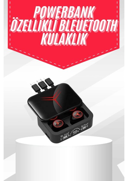 Tws Powerbank Kutulu Dijital Göstergeli Bluetooth Kulaklık Kablosuz Kulakiçi Kulaklık