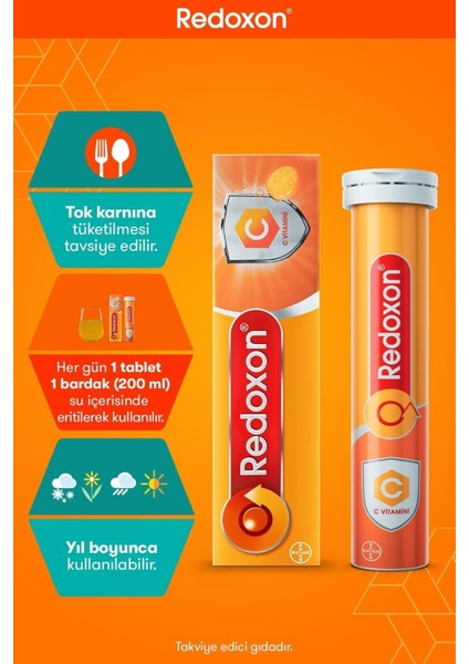 Redoxon Vitamin C 1000 Mg Efervesan 15 Tablet indirimleri