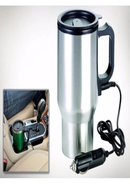 Gri Araç Içi Su Isıtıcı Termos Kupa Bardak Oto Çay Kahve Makinesi fırsatları