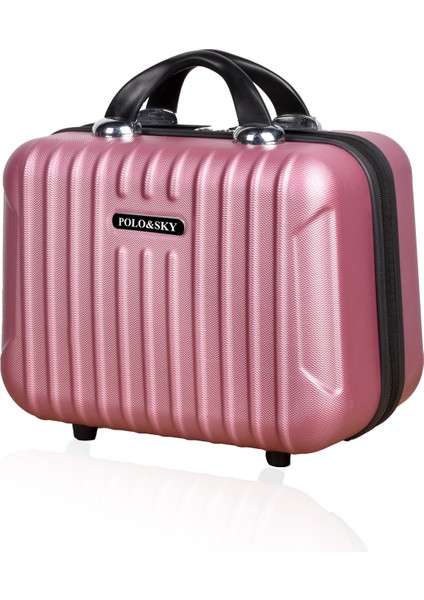 Gül Kurusu Renkli Abs Makyaj Çantası ve El Valizi, Şık ve Kullanışlı Tasarım fiyatları