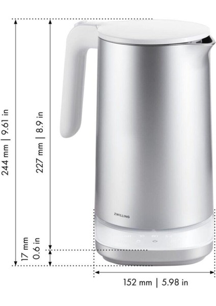 1,5 L Metalik Elektrikli Su Isıtıcı Pro