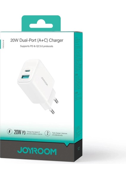 JR-TCF21 20W Dual Port (A+C) Charger fiyatları