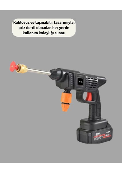 Kablosuz Taşınabilir Basınçlı Yıkama Tabancası Köpük Şişeli modelleri