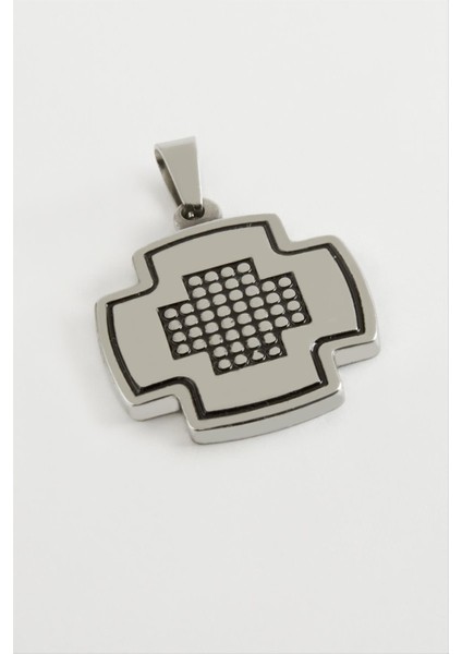 Msa-Shop Çelik Kolye Ucu 2 Cm-Gümüş Rengi
