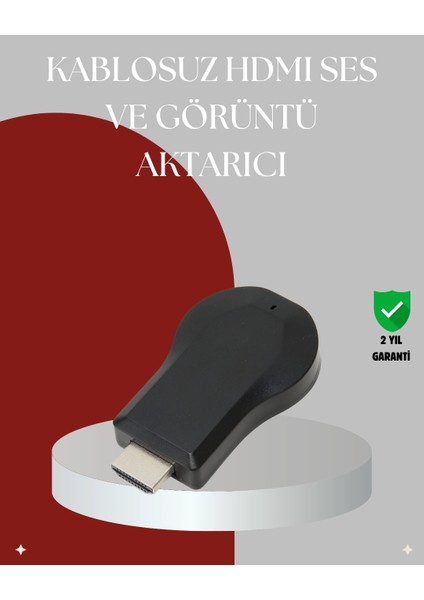 Airplay ve Dlna Destekli Kablosuz HDMI Ekran Paylaşım Cihazı