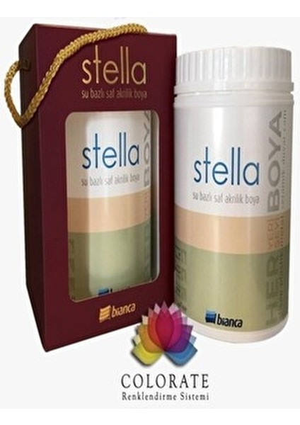 Stella Altın Renk İç Cephe Boyası Su Bazlı Akrilik 0.5 ml modelleri