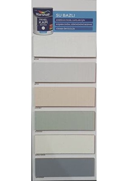 Su Bazlı Panel Kapı Boyası Yarı Mat Beyaz Renk Yüksek Örtücülük 0,75 Litre