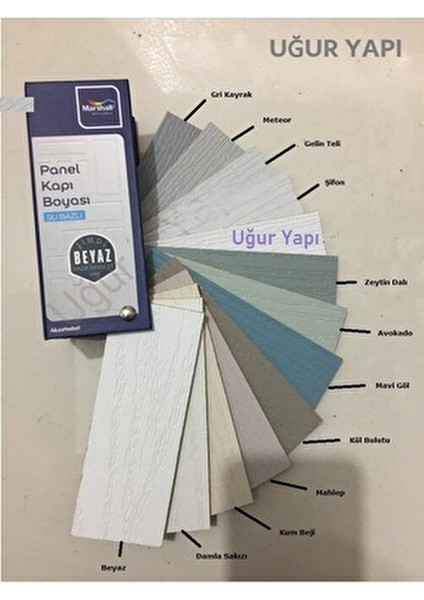 Su Bazlı Panel Kapı Boyası Yarı Mat Beyaz Renk Yüksek Örtücülük 0,75 Litre