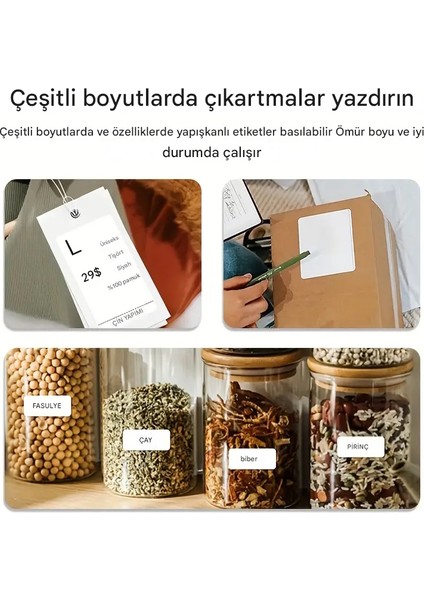 Mpia P1 Etiket Yazıcısı Kablosuz Taşınabilir Bluetooth, USB Şarjlı, Android, Ios modelleri