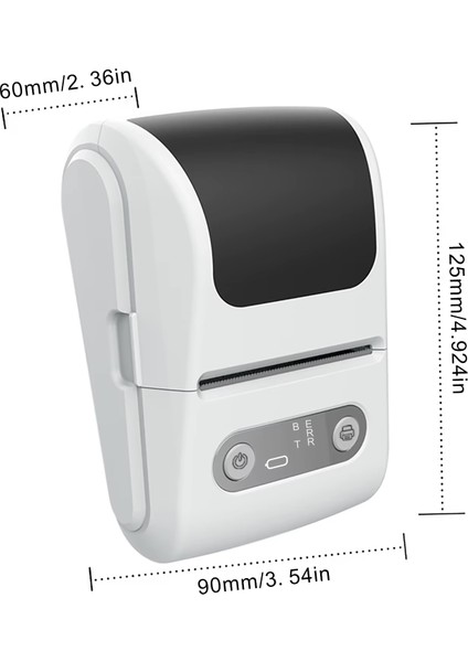 Mpia P1 Etiket Yazıcısı Kablosuz Taşınabilir Bluetooth, USB Şarjlı, Android, Ios indirimleri