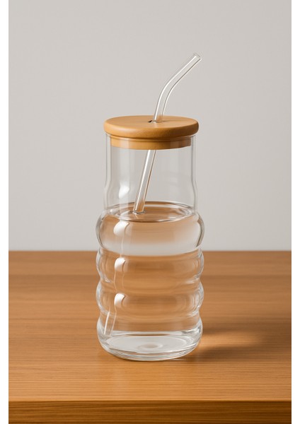 Bambu Kapaklı Motivasyon Cam Bardak / Suluk, 900 Ml, Pipet Hediyeli fiyatları