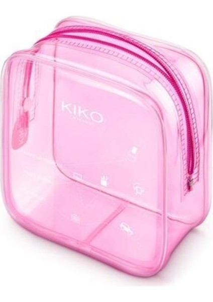 Şeffaf Mini Pochette Güzellik Çantası, Modern Tasarım, Pembe, Yeni Model