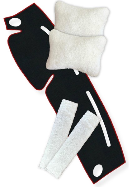 Hyundai Accent Yumurta Kasa (1996-2000) Torpido Koruma Halısı + Boyun Yastığı & Emniyet Kemer Pedi