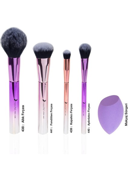 5'li Temel Makyaj Fırçası Seti, Şık ve Kullanışlı Güzellik Aksesuarları modelleri
