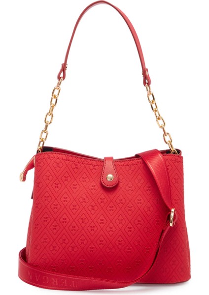 Kırmızı Print Kadın Omuz Çantası - S1WPR0000802-S4R modelleri