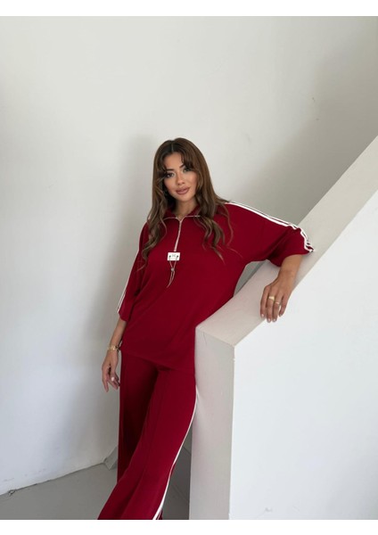 Buketli Kadın Şeritli Armalı Detaylı Kadın Eşofman Takım indirimleri